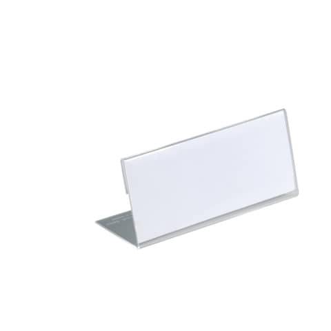 DURABLE Tisch-Namensschild, L-Form, aus Acryl, transparent