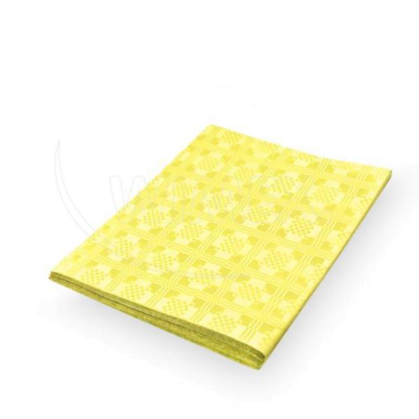 Damasttischtuch gefaltet gelb 1,2 x 1,8 m