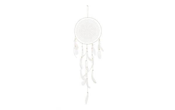 Partydeco Girlande Traumfänger mit Federn 30 x 94 cm, Weiss