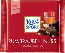 Ritter SPORT Tafelschokolade RUM TRAUBEN NUSS, 100 g