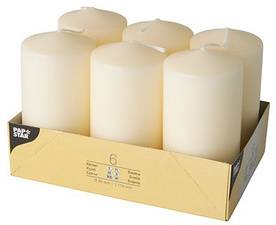 PAPSTAR Stumpenkerze, Durchmesser: 60 mm, creme