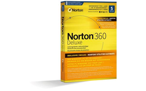 Norton 360 Deluxe + Utilities Ultim. 50GB 5Dev 12MO [PC/Mac/Android/iOS] (D/F/I)