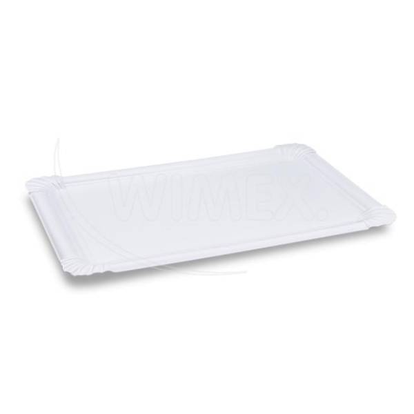 Pappteller weiß 23 x 33 cm RECY – 125 Stück