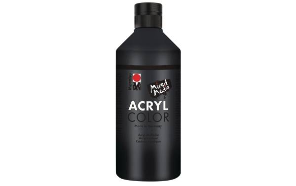 Marabu Acrylfarbe Acryl Color, 500 ml, schwarz 073