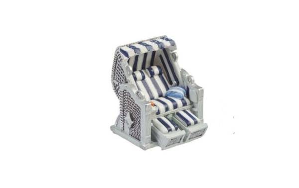 HobbyFun Mini-Figur Strandkorb 3.5 x 3.5 cm, Rot/Weiss