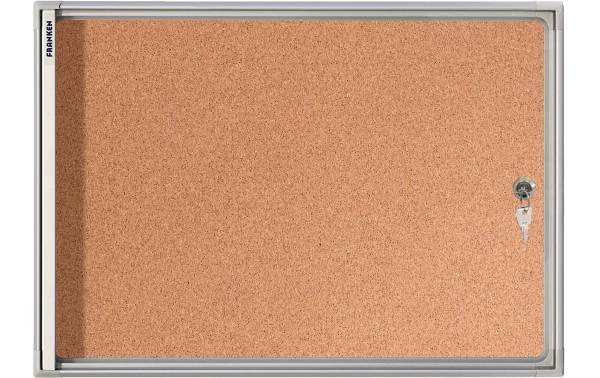 Bi-Office Schaukasten Vitrine – Korkoberfläche, Silberner Alurahmen, Abschließbar, Für DIN A4 – Maße 27x35,7 Cm