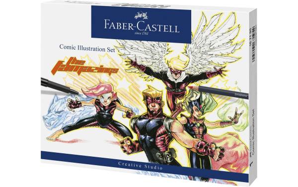 FABER-CASTELL Tuschestift PITT artist pen, 15er Etui Comic