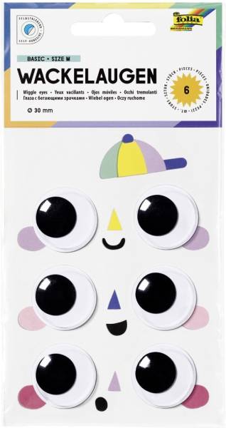 folia Wackelaugen BASIC, Größe M, selbstklebend