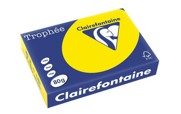 Clairalfa Multifunktionspapier Trophée, A4, 80 g/qm,neongelb