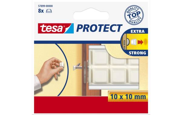 Protect Schutzpuffer 10x10mm weiss, selbstklebend 8 Stück TESA 578990000
