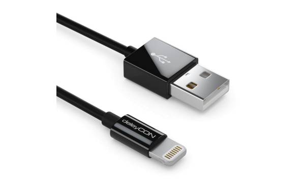 deleyCON USB 2.0-Kabel USB A – Lightning 1 m