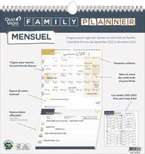 QUO VADIS Calendrier FAMILY PLANNER MENSUEL, 2022/2023