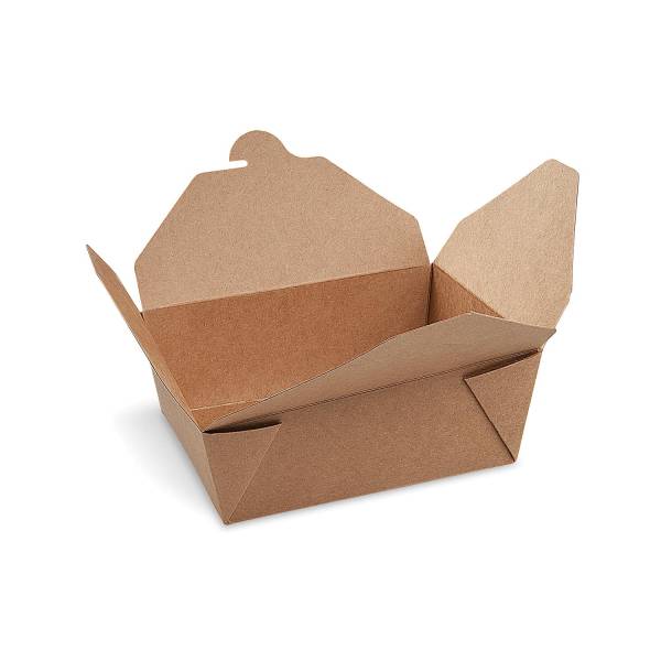 Food box (PAP-FSC Mix,PET) fettdicht kraft M 151 x 120 x 65 mm 1300ml – 50 Stück