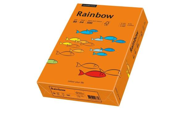 Rainbow Papier FSC A4 intensivorange, 80g 500 Blatt PAPYRUS 88042454