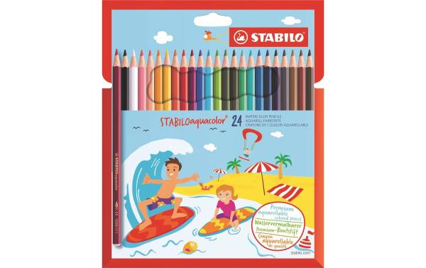 aquacolor Farb. Kids Design Etui, Farben ass. 24 Stück STABILO 16246