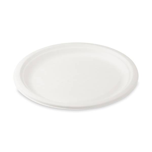 Teller Zuckerrohr-Bagasse 26cm – 50 Stück