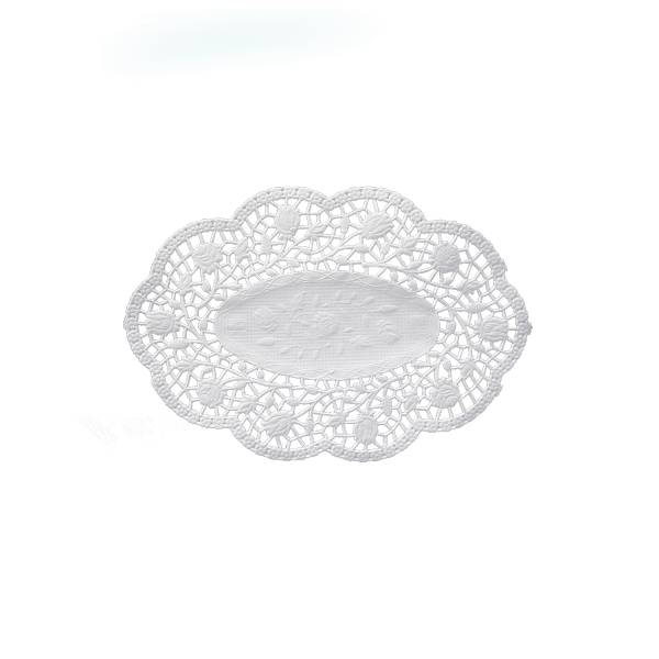 Mokkadeckchen (PAP) oval weiß 18 x 13 cm – 500 Stück