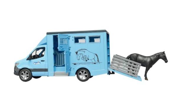 Bruder Spielwaren MB Sprinter Tiertransporter mit 1 Pferd