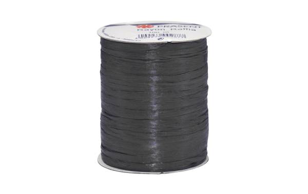 Pattberg Geschenkband Raffia Rayon 100 m, Schwarz