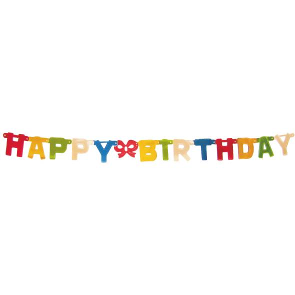 Girlande (PAP,ALU) -HAPPY BIRTHDAY- 11cm x 1,5m – 1 Stück