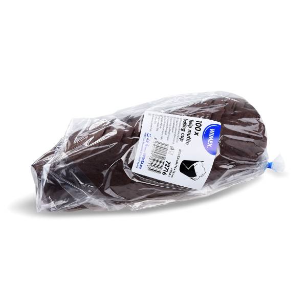 Tulip Gebäckkapsel (PAP) braun 50 x 85 mm , 16 x 16 cm – 100 Stück