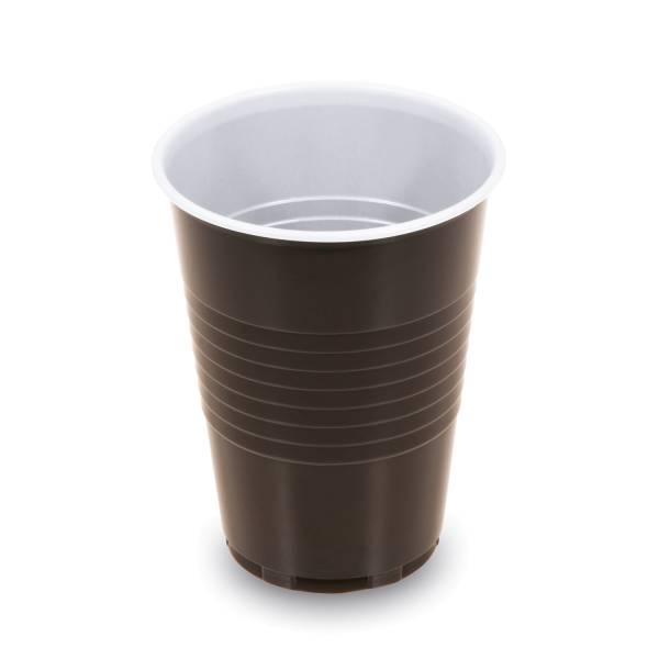 Automatenbecher (PS) braun,weiß 70mm 180ml – 100 Stück