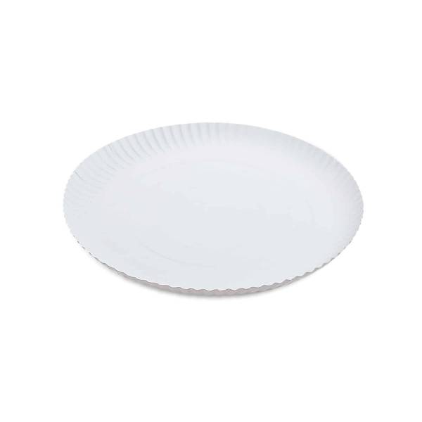 Pappteller tief weiß 28cm – 50 Stück
