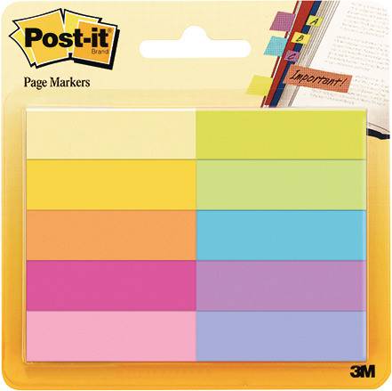 Papiermarker 44.4x12.7mm 10-farbig, 10x50 Blatt POST-IT 67010ABEU
