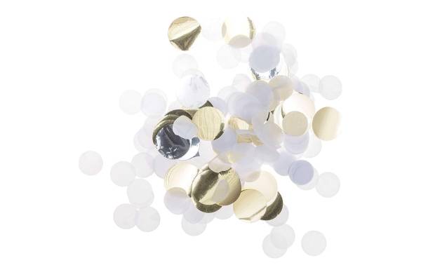 Rico Design Streudeko 20 g Konfetti, Weiss Mix