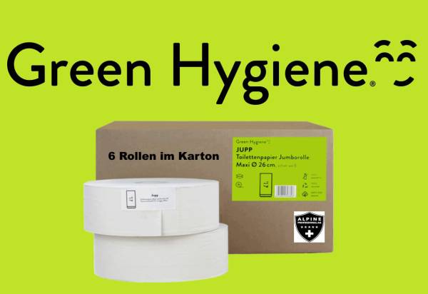 Green Hygiene® JUPP Jumborollen-Toilettenpapier, 2-lagig 380m