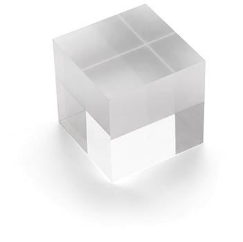 DEFLECTO Acrylblock 50x50mm AB150 transparent poliert
