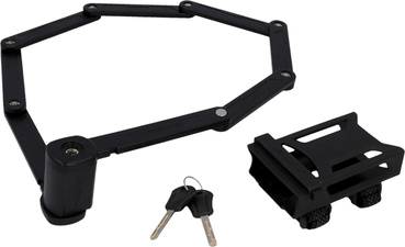 FISCHER Falt-Fahrradschloss XL mit Halter, Länge: 1.100 mm