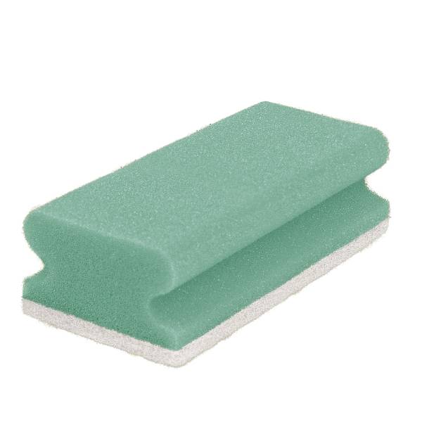 100x Pad-Schwämme Vlies nicht kratzend 10er grün/weiss 153x86x42mm