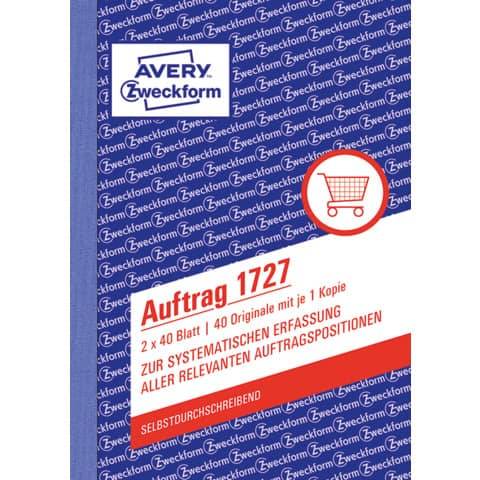 AVERY ZW. Zweckform Formularbuch "Auftrag", SD, A6, 2 x 40 Blatt