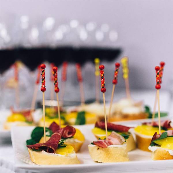 Fingerfood-Spieß aus Bambus (FSC 100%) Kordel 12cm – 100 Stück