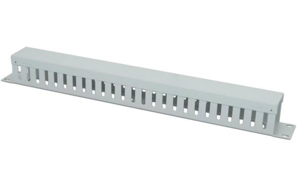 Wirewin Kabelführungspanel KRP 1U 19 Rack, Grau