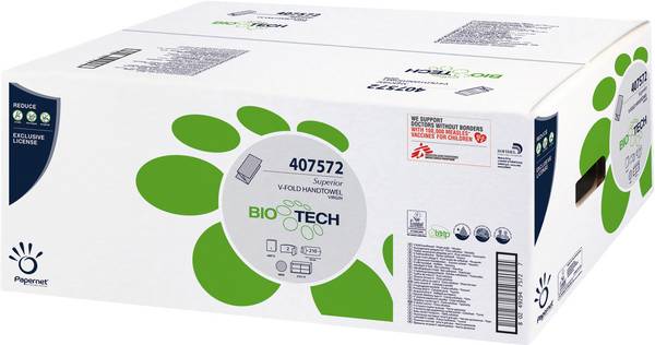 Faltpapier Papernet BioTech V-Falz 2-lagig 22x21cm Zellstoff