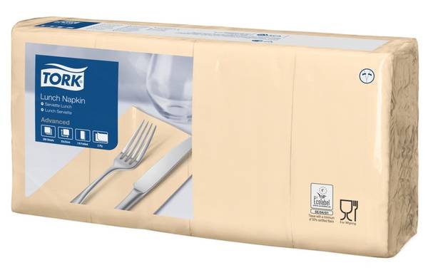 TORK-477426 Lunchservietten Sand 1/8-Falz –