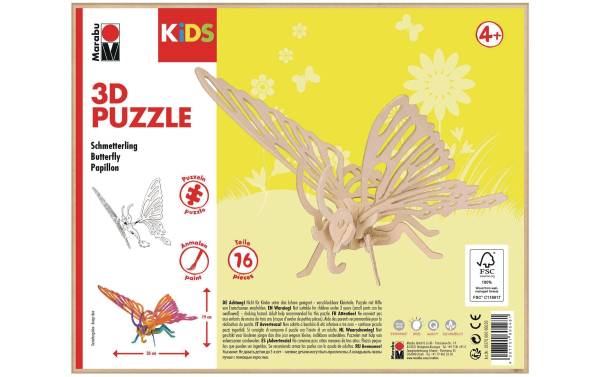 Marabu KiDS 3D Puzzle "Schmetterling", 16 Teile