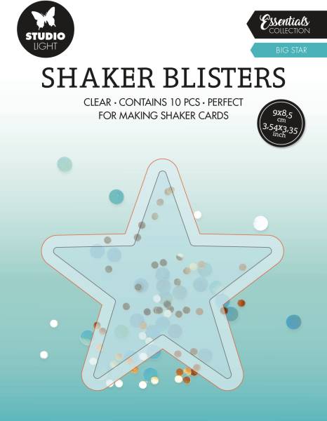 SIZZIX Shaker Blister 9×8.5×0.6cm BLIS07 Stern 10 Stück