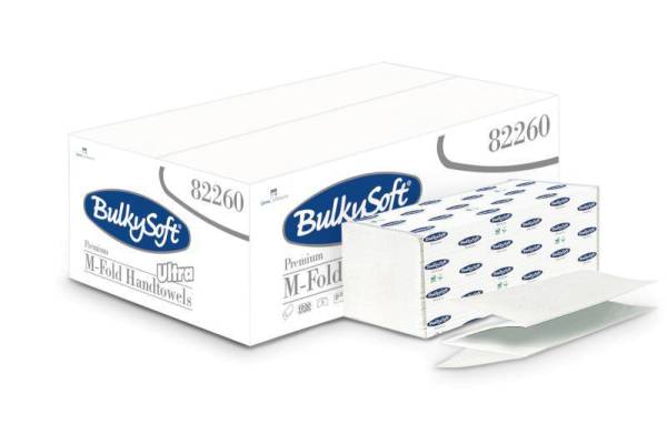 Handtuch Premium Bulkysoft, Ultra W-Falz, weiss, 3-lagig 21.5x32cm, Karton à …