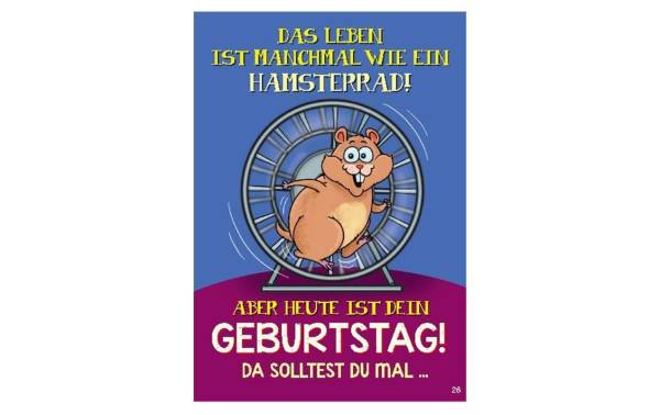 Depesche Musikkarte beweglich Geburtstag Hamsterrad