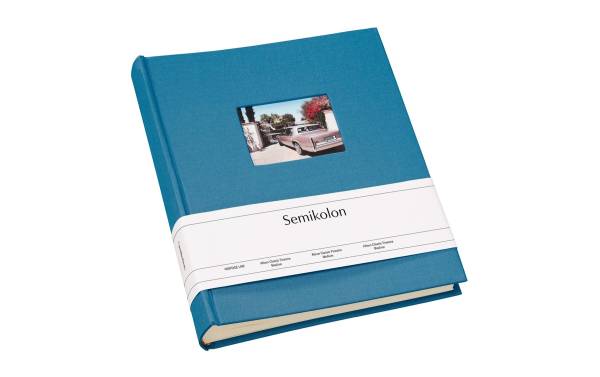 Semikolon Fotoalbum Finestra Medium Blau, 80 cremeweisse Seiten