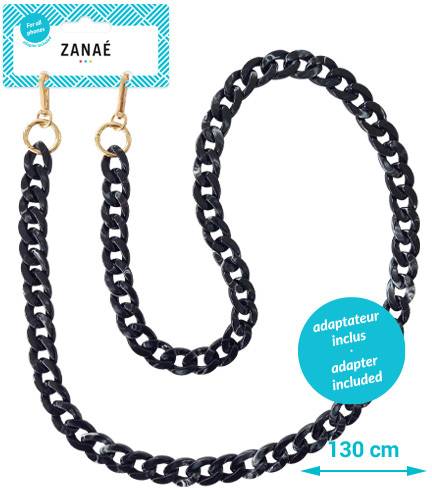 ZANAÉ Phone Necklace Marble Vibe 17379 Mineral Winter black