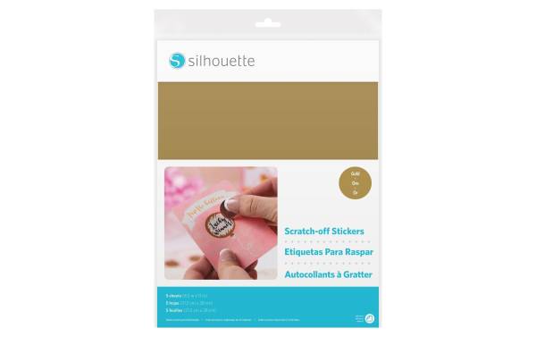 Silhouette Aufkratz Stickerpapier – gold