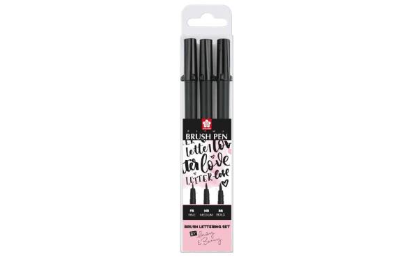 Pigma Brush Pen SetMay&amp;Berry Fine/Medium/Bold 3 Stück SAKURA POXFVKBP3