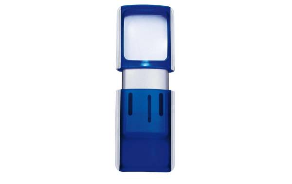 WEDO Rechtecklupe mit LED-Licht 2717503 blau Blister