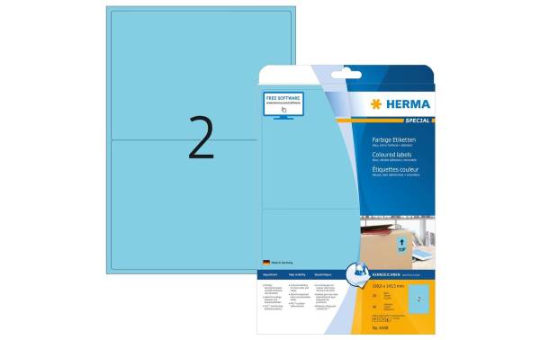 HERMA Universal-Etiketten SPECIAL, 199,6 x 143,5 mm, blau