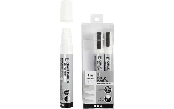 Creativ Company Kreidemarker 3 Stück, Weiss
