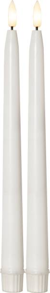 LED Dinner Kerze 2P Flamme Slim Outdoor